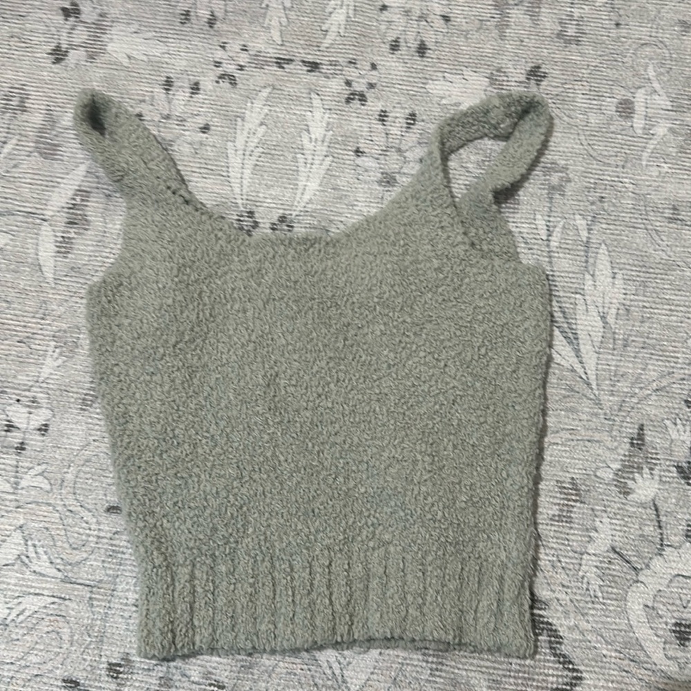 mint green cropped skims top